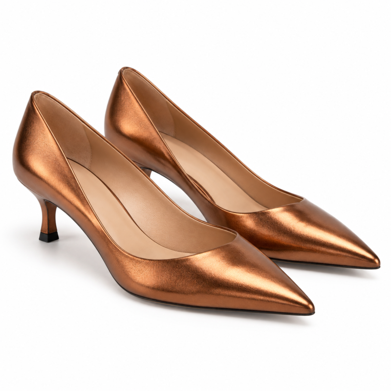 Copper Glow Kitten Heels