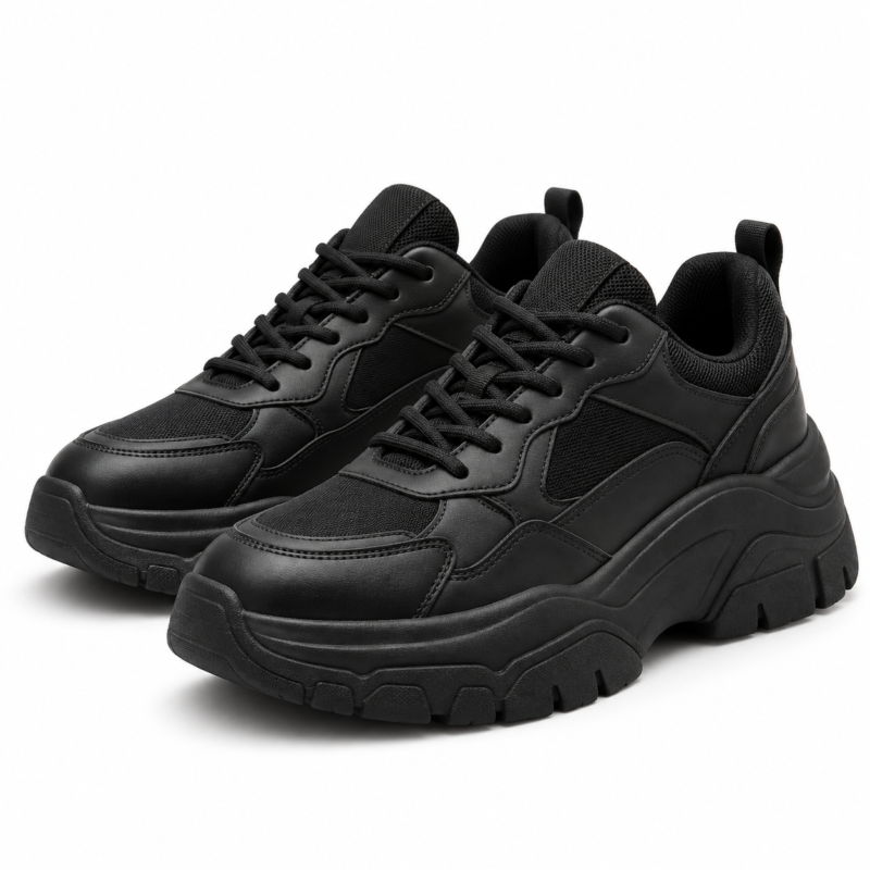 Onyx Black Street Sneakers