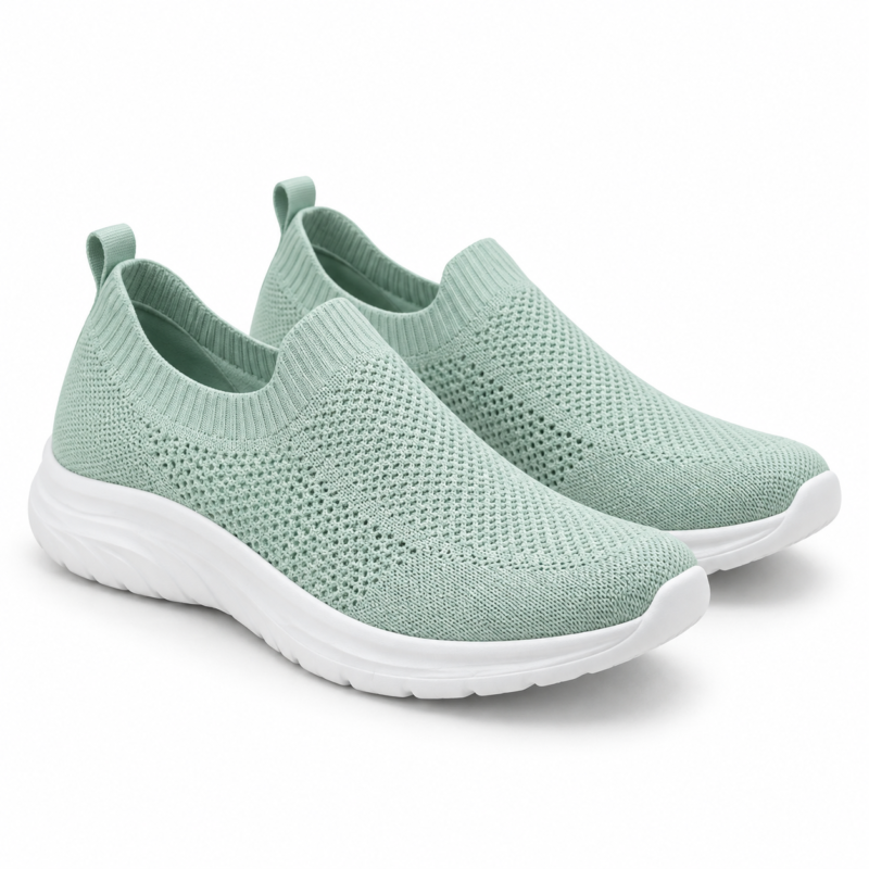 Pearl Mint Knit Sneakers