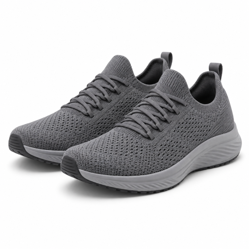 Storm Grey Knit Runner Sneakers