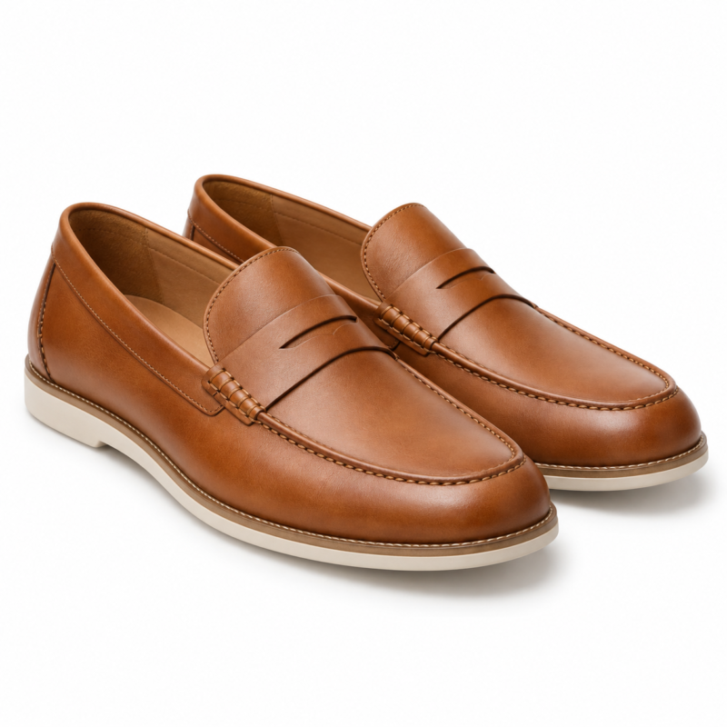 Tan Leather Weekend Loafers
